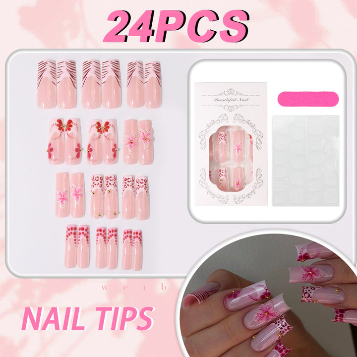 Artistic Floral Design Press-On Nail Set Kalsten