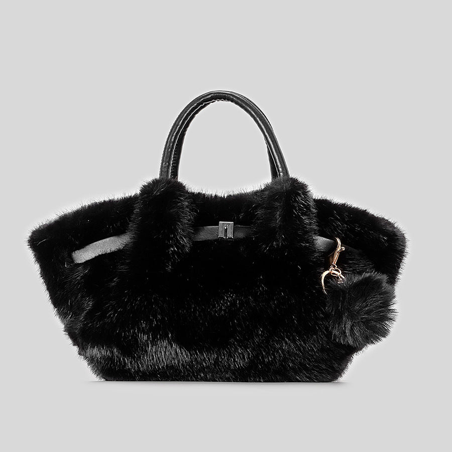 Plush Faux Fur Handbag
