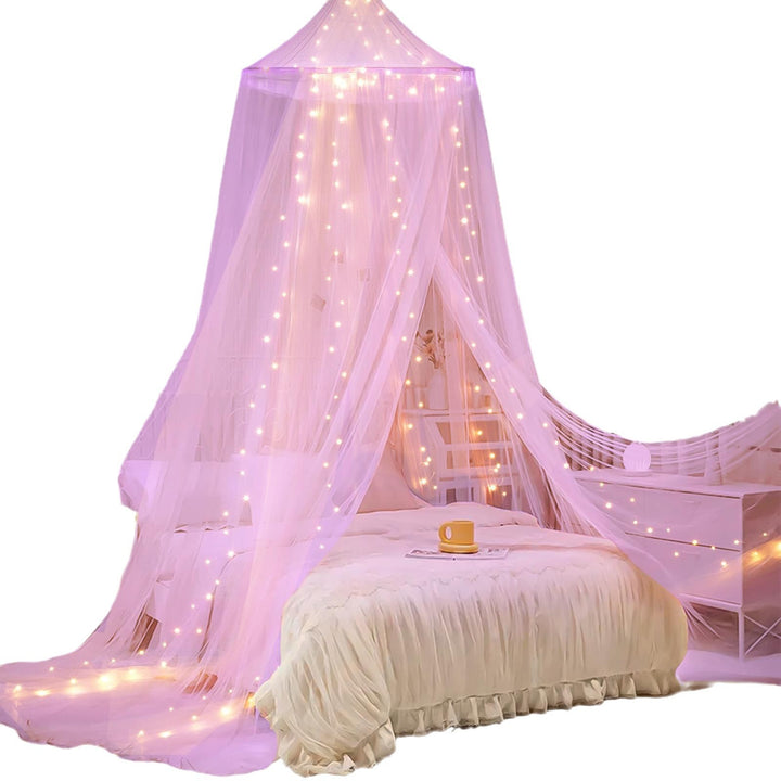 Enchanting Canopy Bed Tent with LED Lights Kalsten