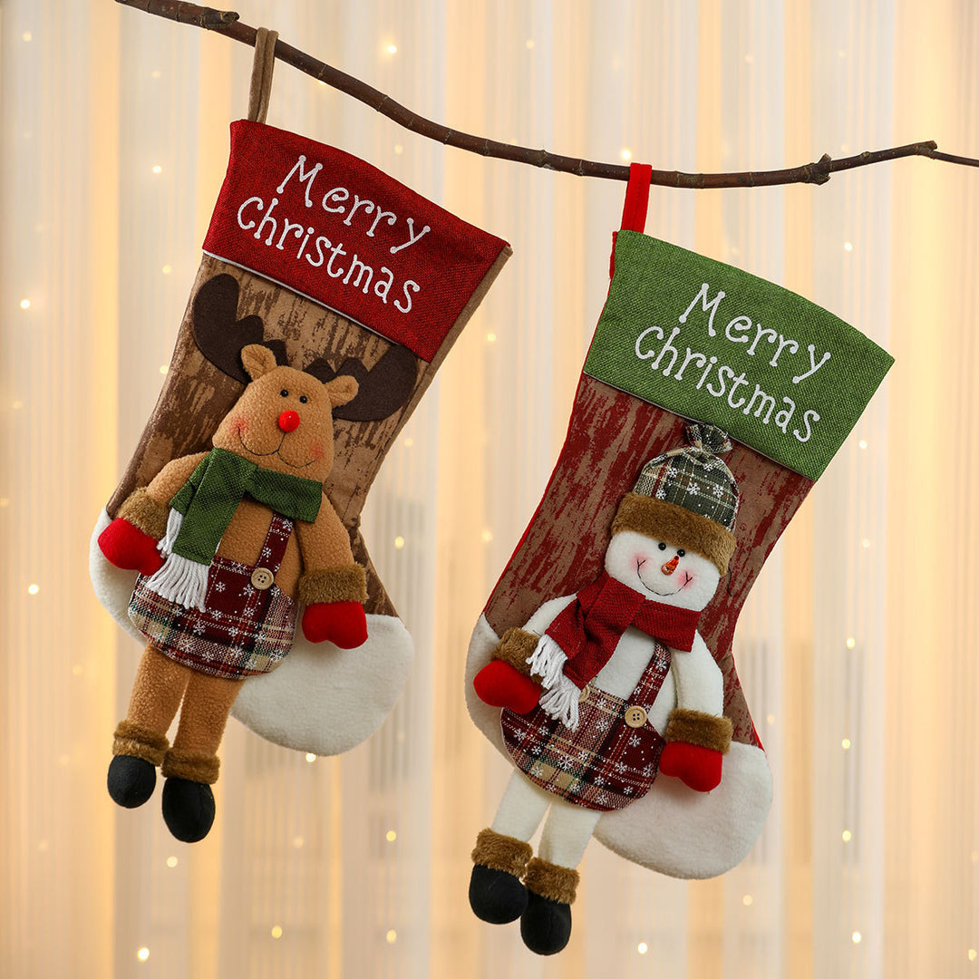 Plush Reindeer Christmas Stocking Kalsten