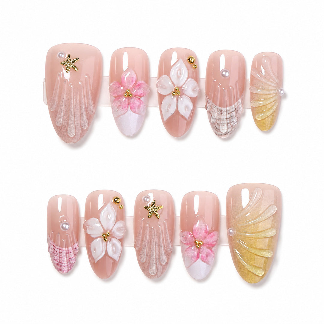 Premium Artifical Nails with Floral Designs Kalsten