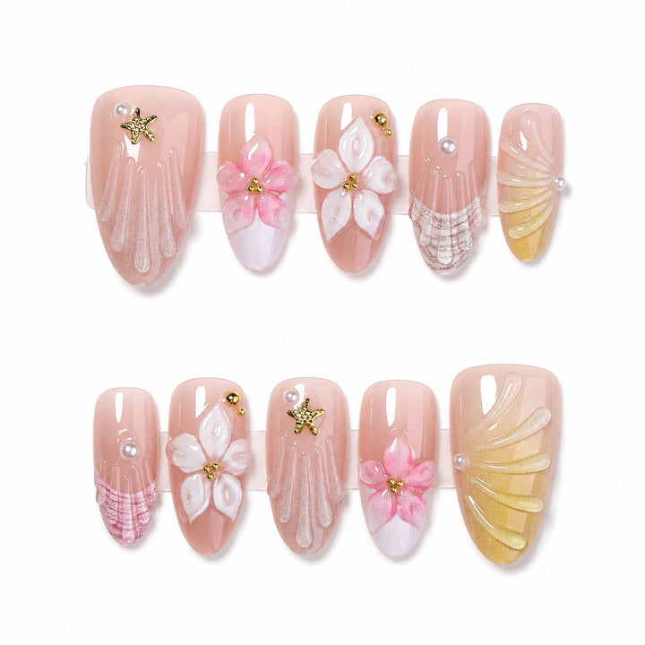 Premium Artifical Nails with Floral Designs Kalsten