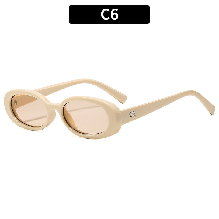 Stylish Retro Oval Sunglasses