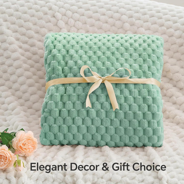 Textured Plush Throw Blanket
