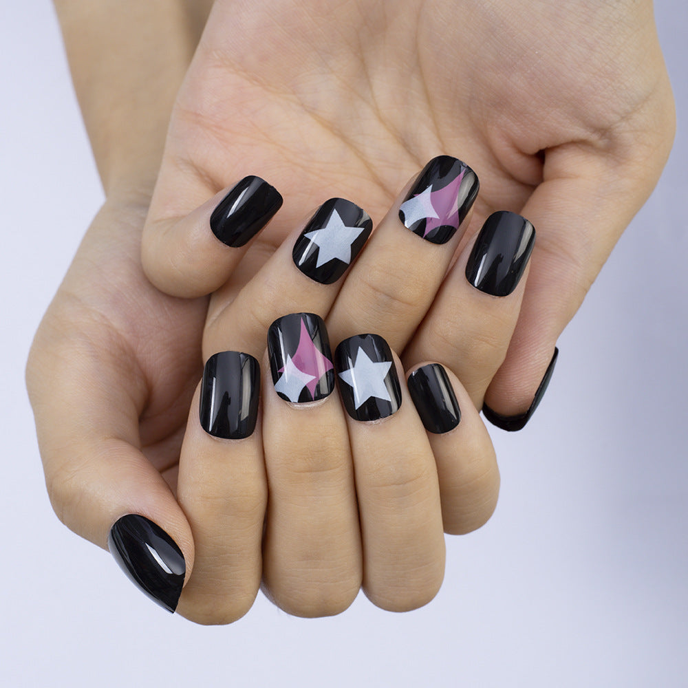 Art nails with creative star design Kalsten