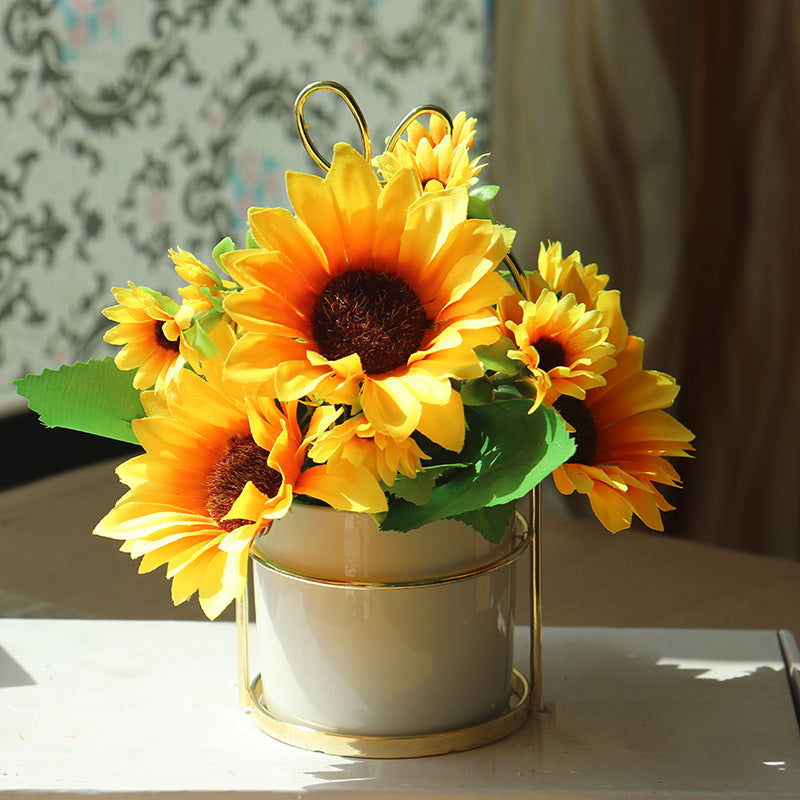 Lifelike Sunflower Bouquet