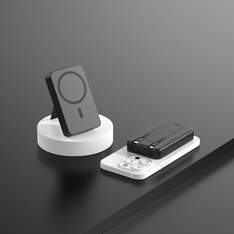 Magnetic Powerbank with Qi charging function and stand function Kalsten