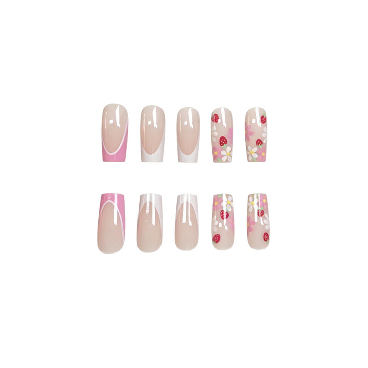 Floral Art Acrylic Nail Extensions Kalsten