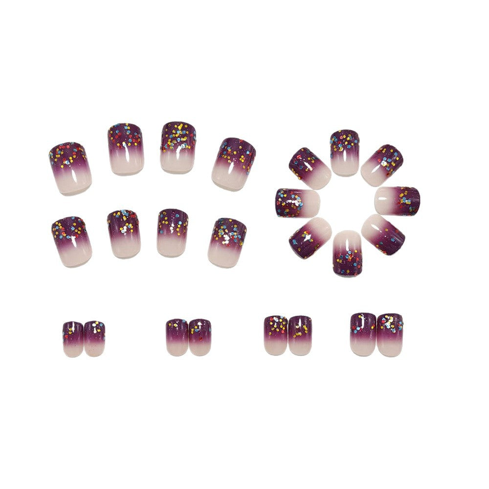 Artificial nails with glamorous glitter design Kalsten