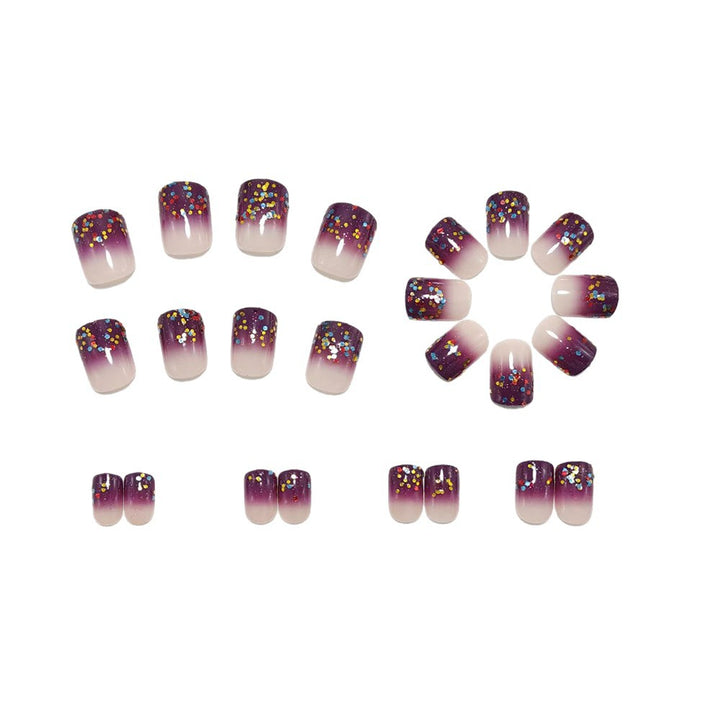 Artificial nails with glamorous glitter design Kalsten