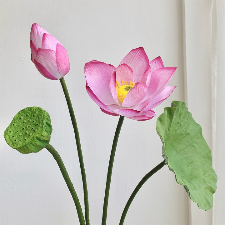 Decorative Artificial Lotus Flower Bouquet for Home Decor