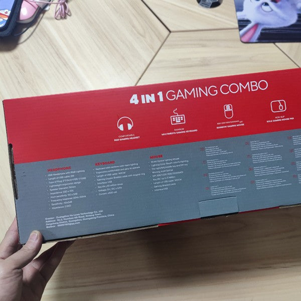 Gaming Headset, Keyboard, Mouse and Mouse Pad Set Kalsten