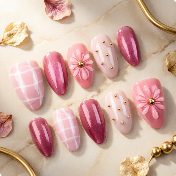 Artificial nails with floral designs Kalsten