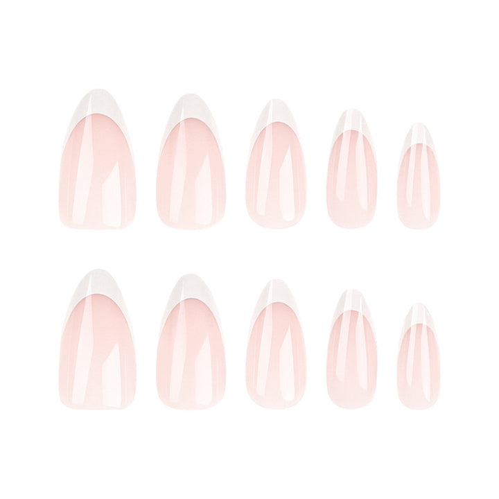 High-quality nail art in elegant French-tip design Kalsten