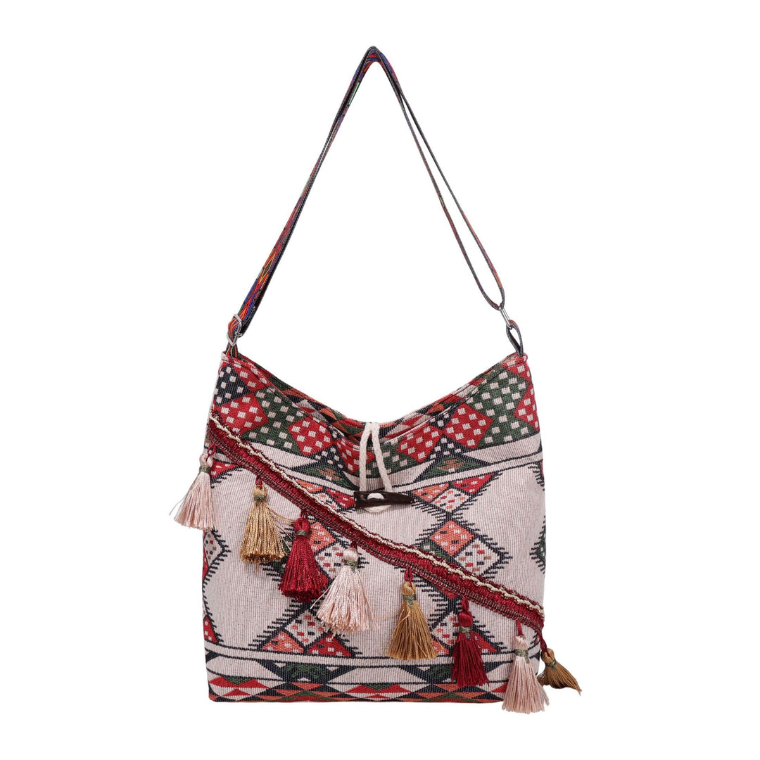 WoEthnic Patterned Flap Hobo Bag Kalsten
