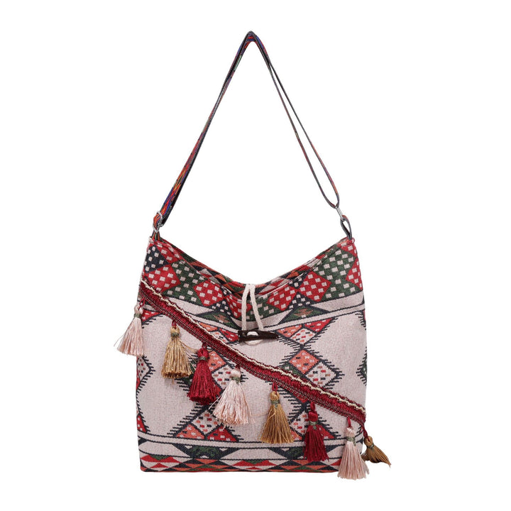 WoEthnic Patterned Flap Hobo Bag Kalsten