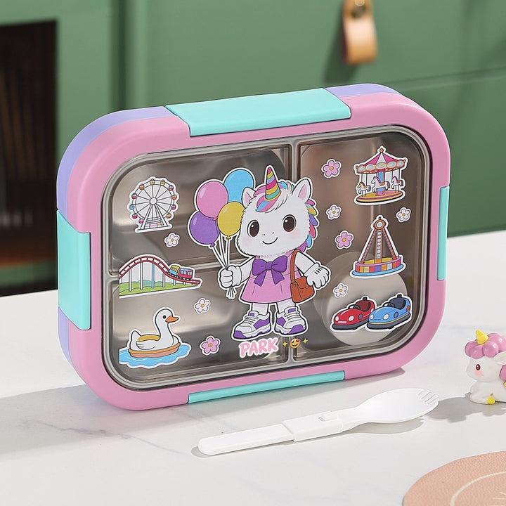 Sport-Themed Multi-Compartment Bento Lunch Box