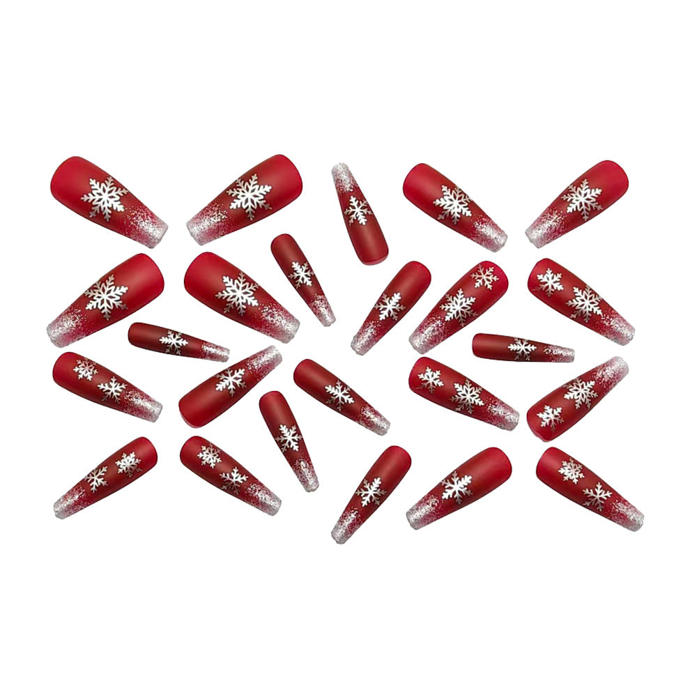 Artificial Nails in Festive Winter Design Kalsten