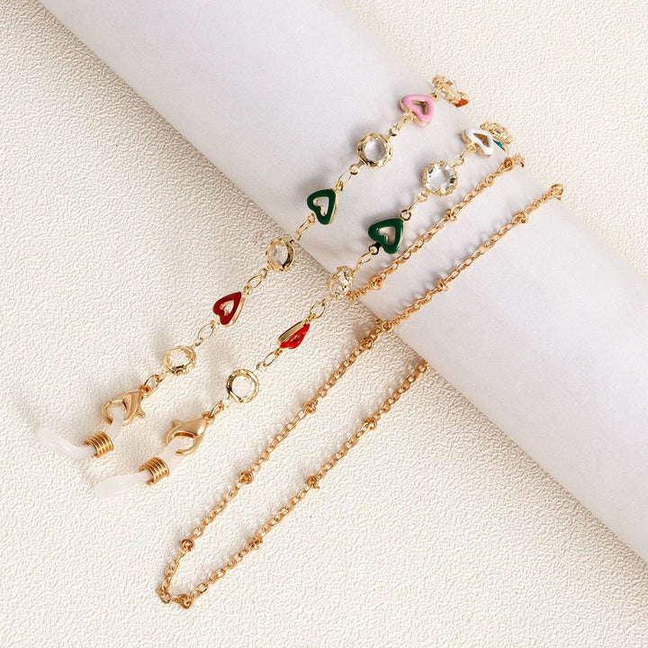 Decorative Heart Charm Eyewear Chain Kalsten