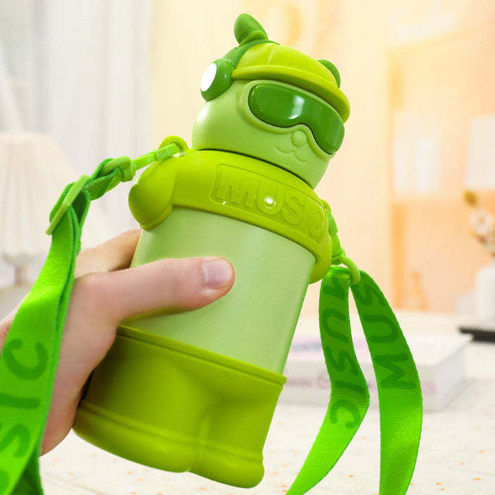 Women's water bottle with practical carrying strap and playful design Kalsten