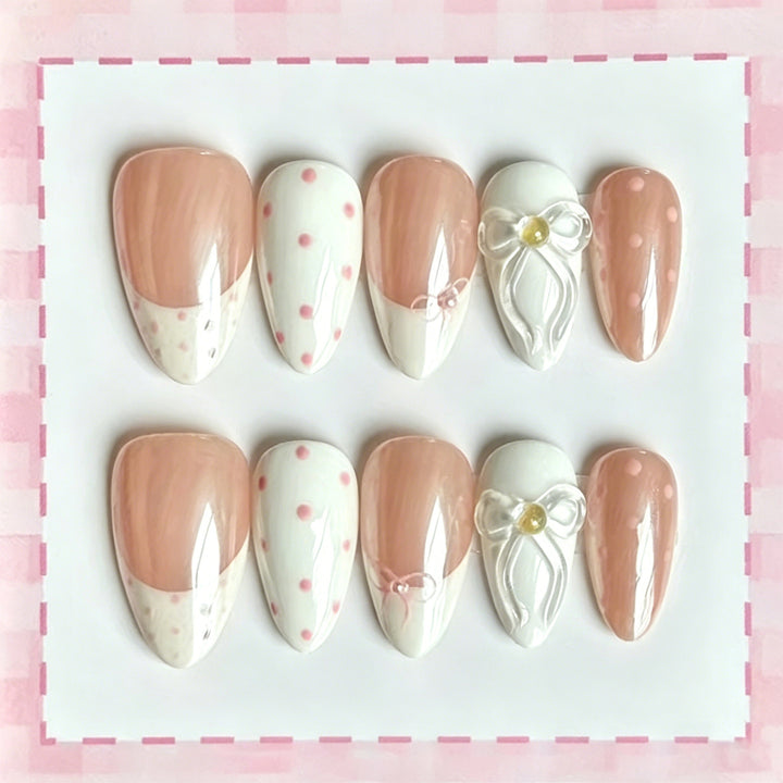 Elegant Floral Pattern Press-On Nail Art Set Kalsten