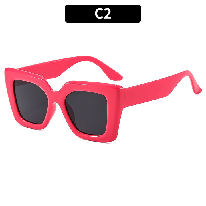 Geometric Square Frame Sunglasses