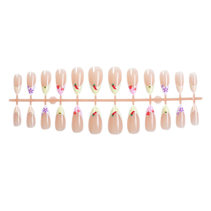 Artistic Floral Pattern Press-On Nail Art Kalsten