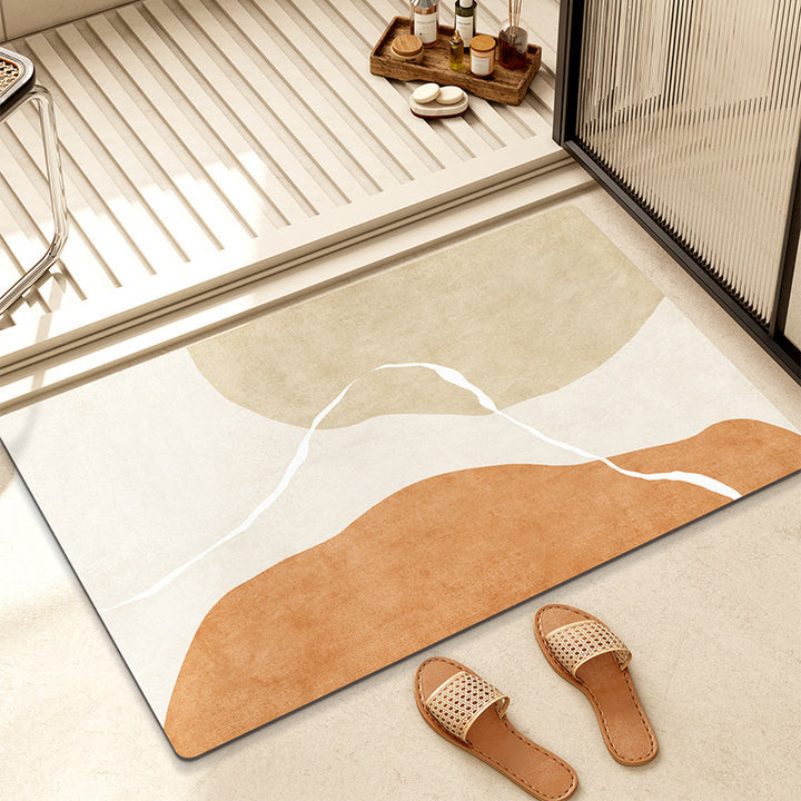 Abstract Geometric Pattern Bath Mat