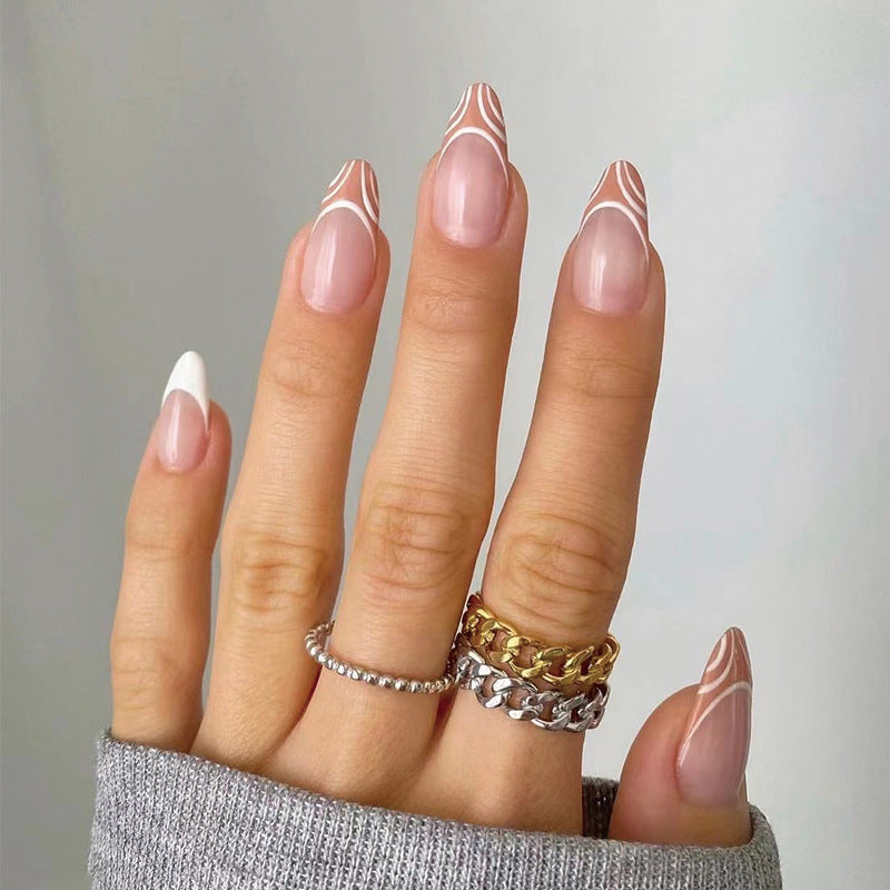 Elegant Nail Extensions with Creative Design Kalsten