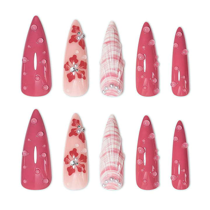 Floral Art Nail Extensions Kalsten