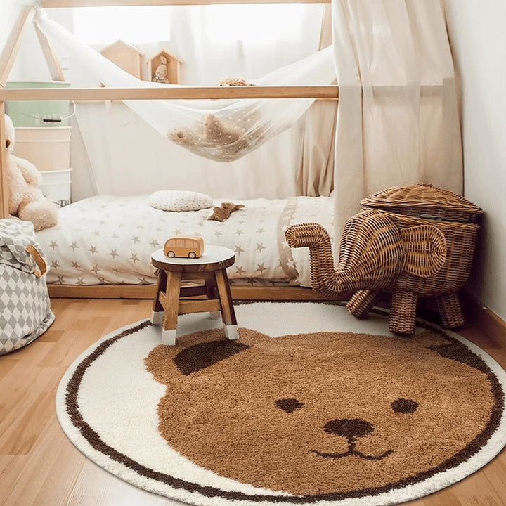 Fun Cartoon Character Round Area Rug