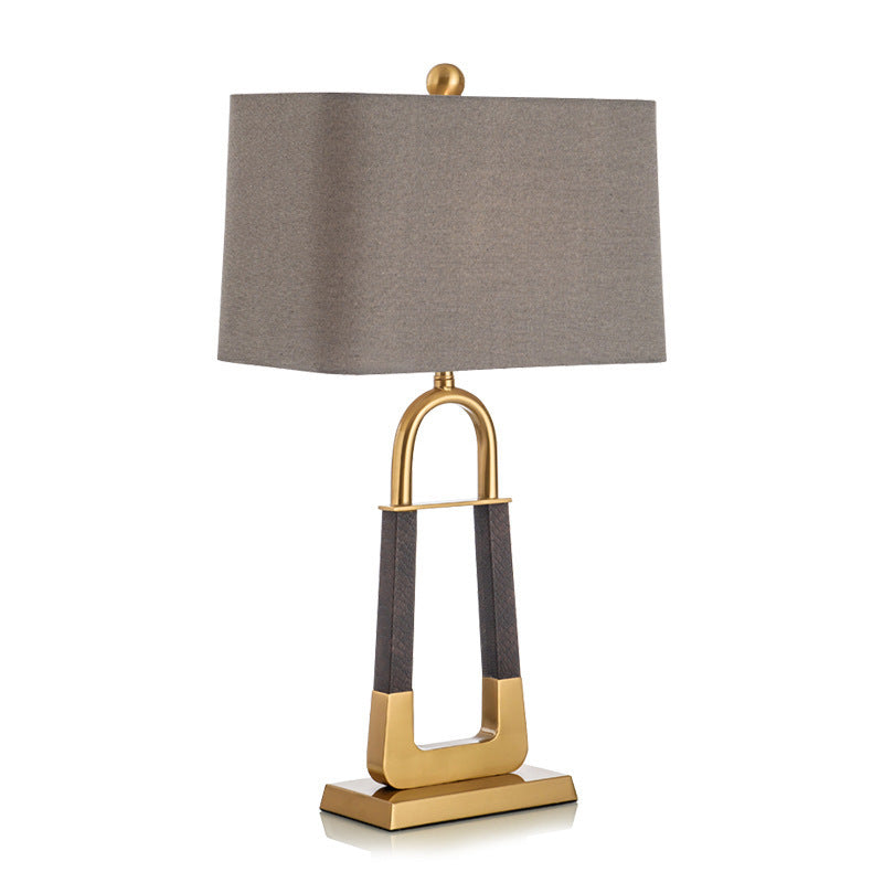Decorative Table Lamp with Modern Geometric Base