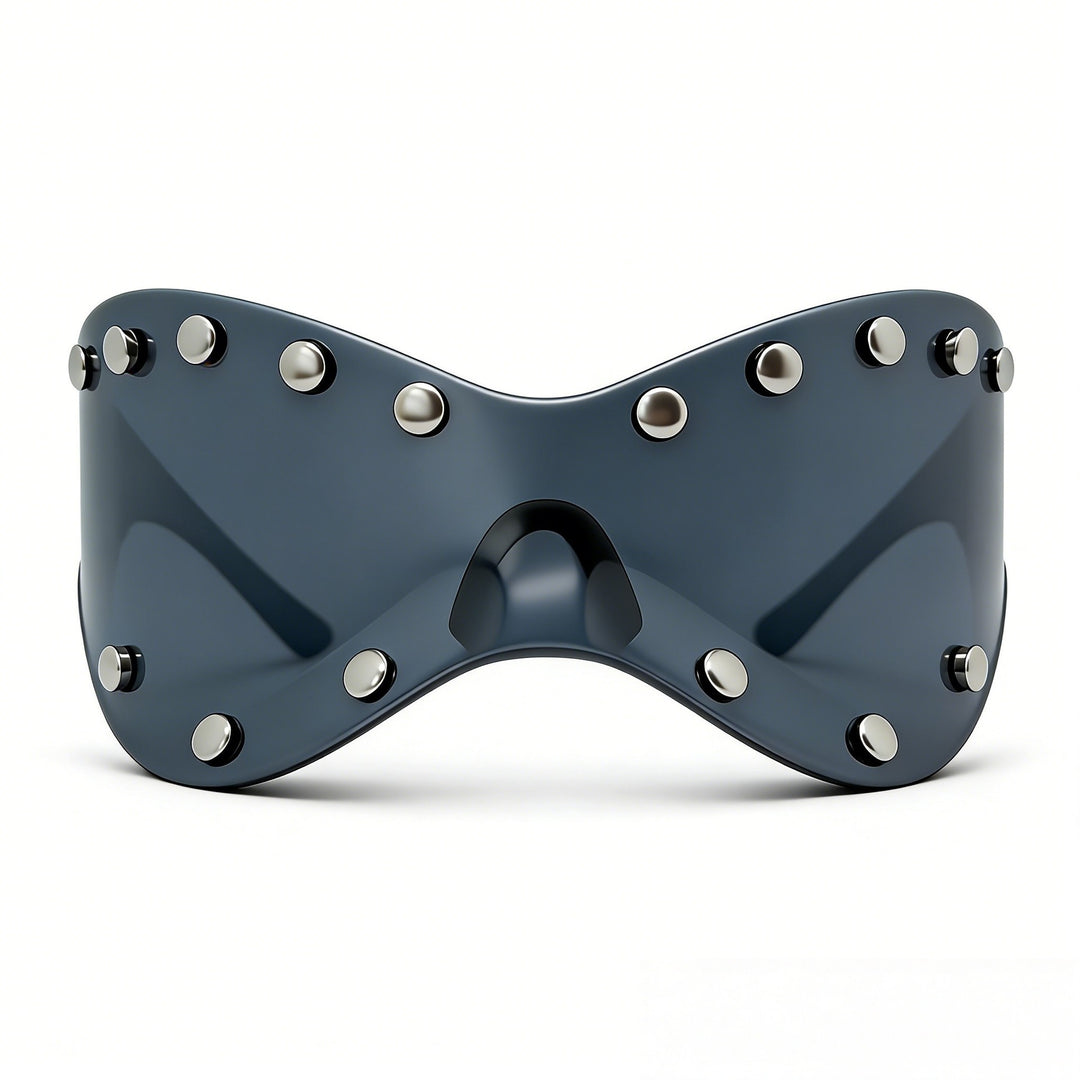 Women's futuristic designer sunglasses with decorative metal elements Kalsten