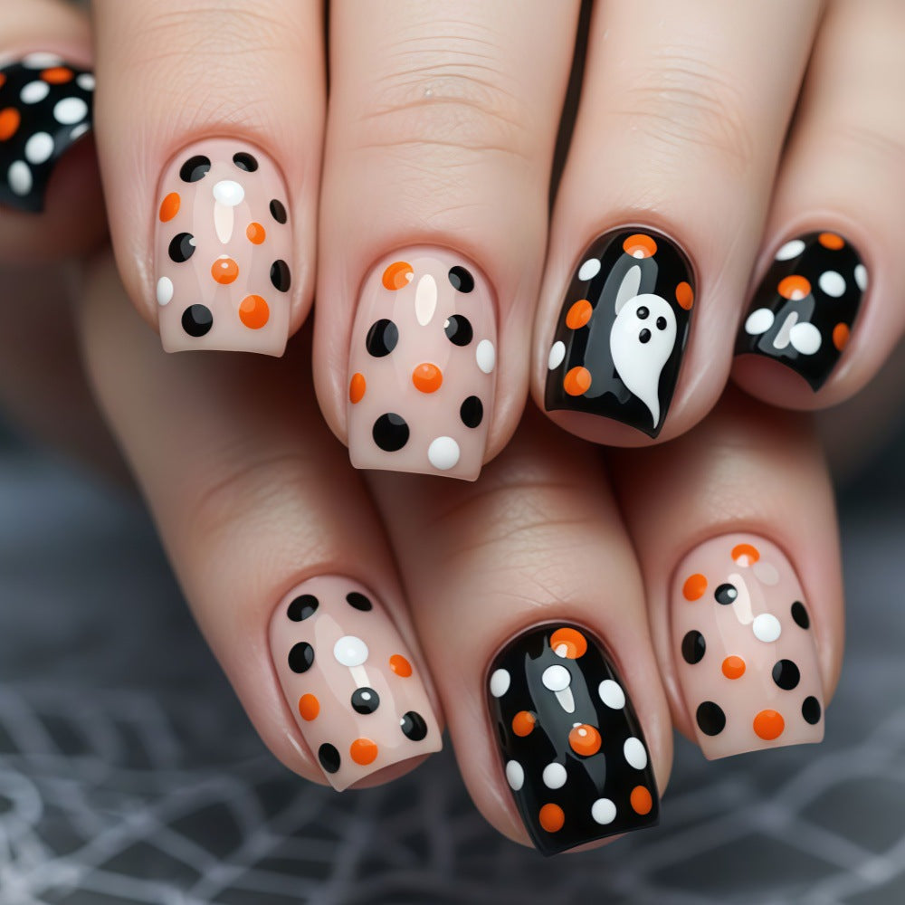 Artificial nails with festive ghost pattern Kalsten