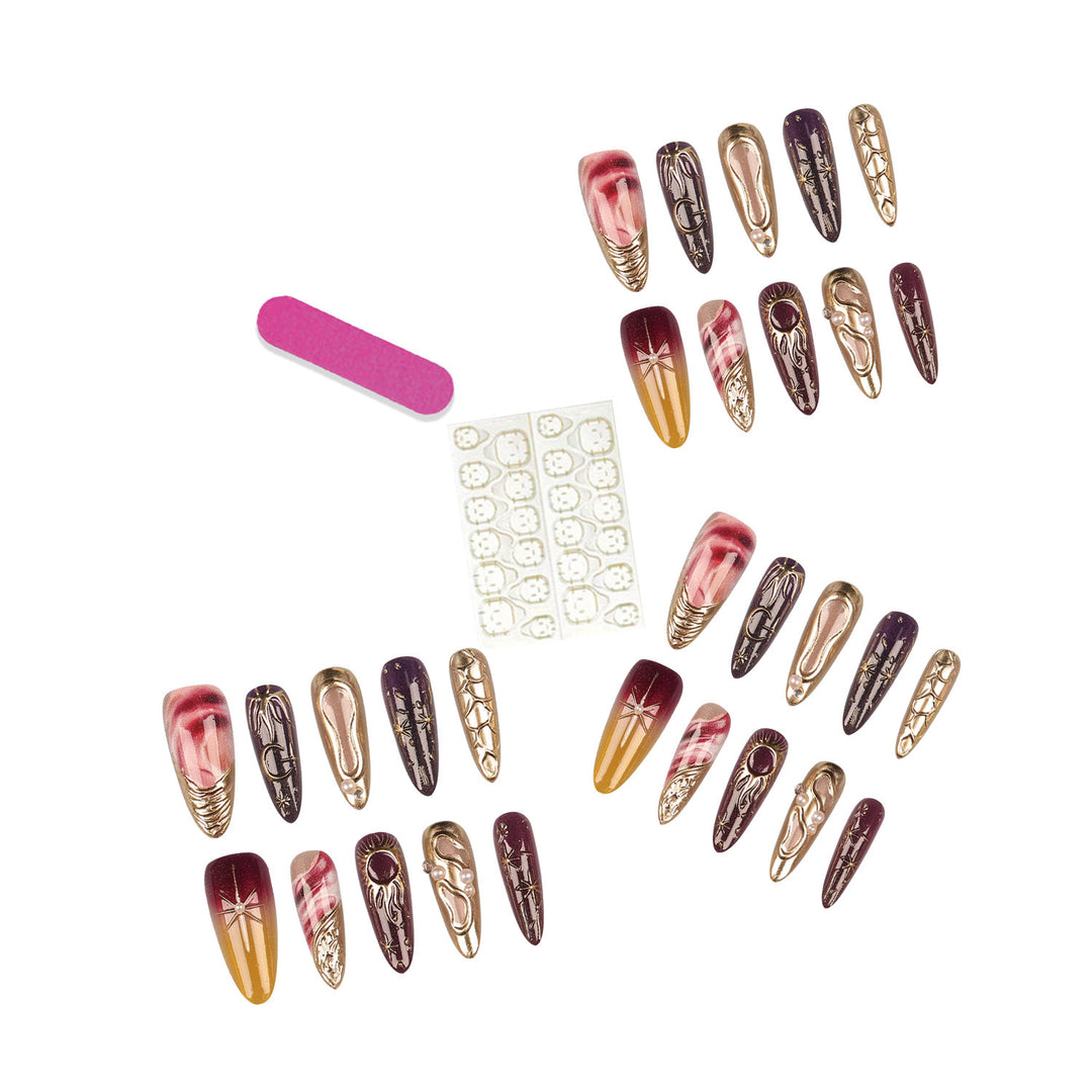 Artistic Press-On Nail Art Set