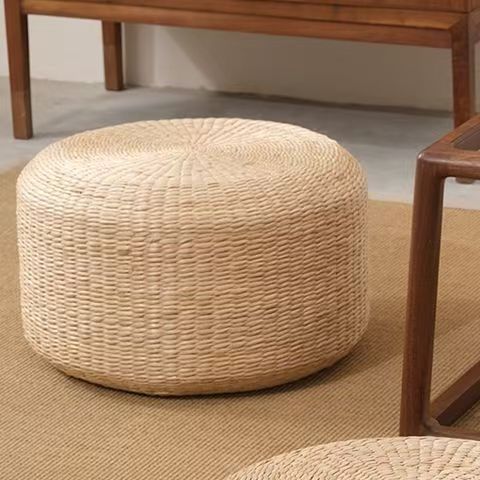 Handcrafted Natural Fiber Pouf Kalsten