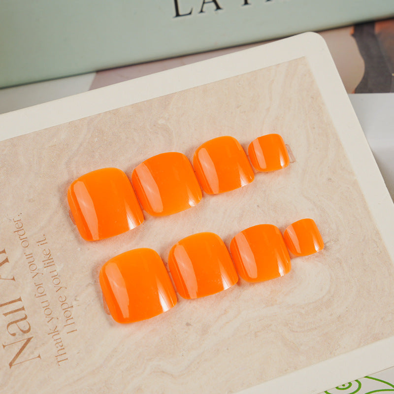 Glossy Square Press-On Toenail Set Kalsten