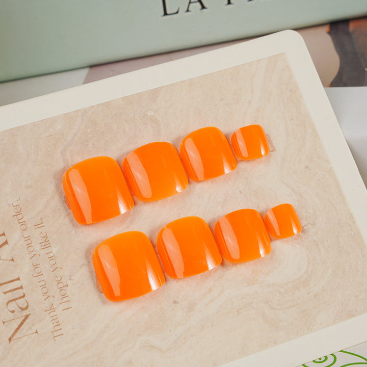 Glossy Square Press-On Toenail Set Kalsten