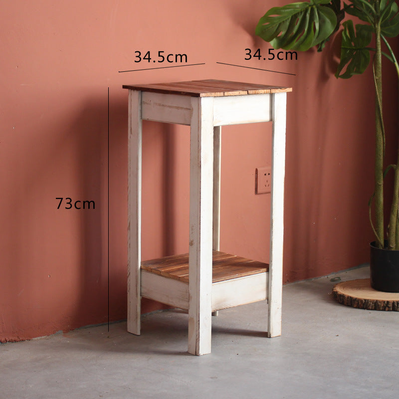Handmade side table made of solid wood Kalsten