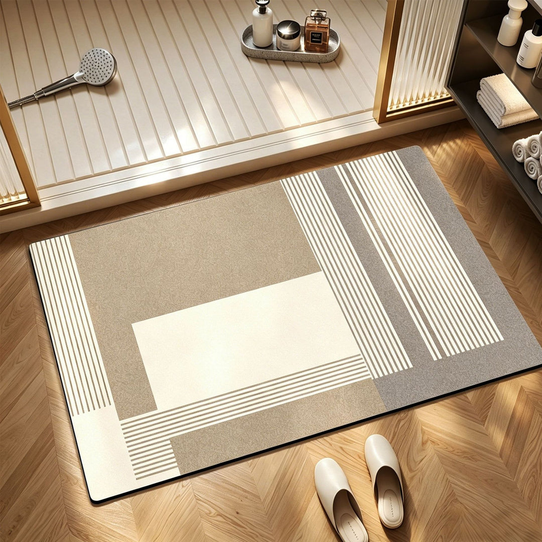 Textured Abstract Design Bath Mat Kalsten