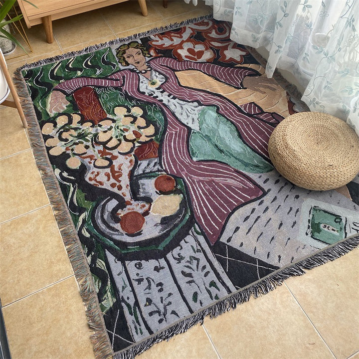 Whimsical Frog Patterned Throw Blanket