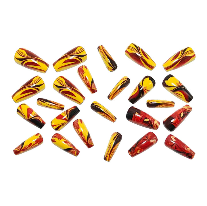 Artificial Nails in Elegant Autumn Design Kalsten