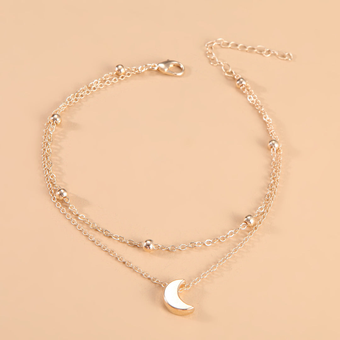 Celestial Moon Charm Anklet Kalsten