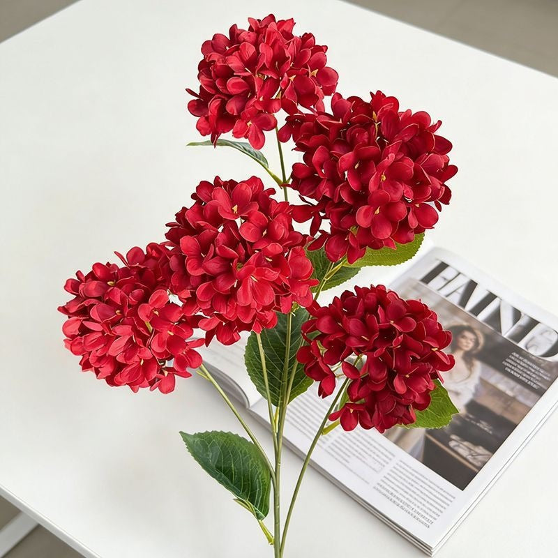 Elegant Faux Hydrangea Stem