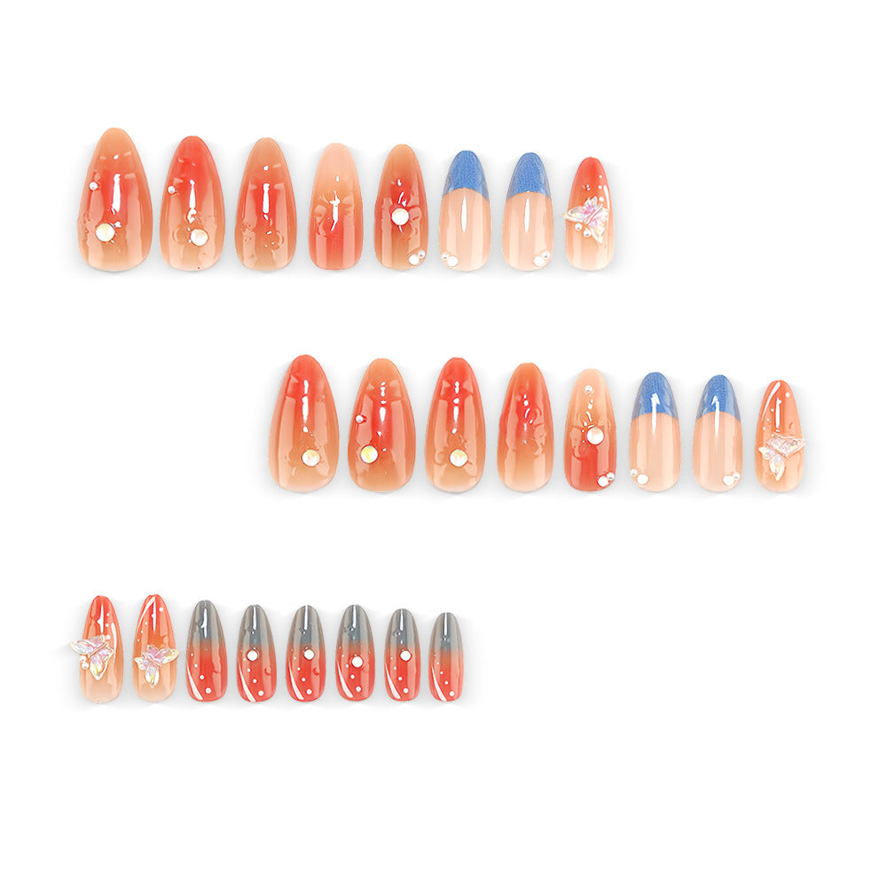 Artificial nails with intricate jewelry details Kalsten