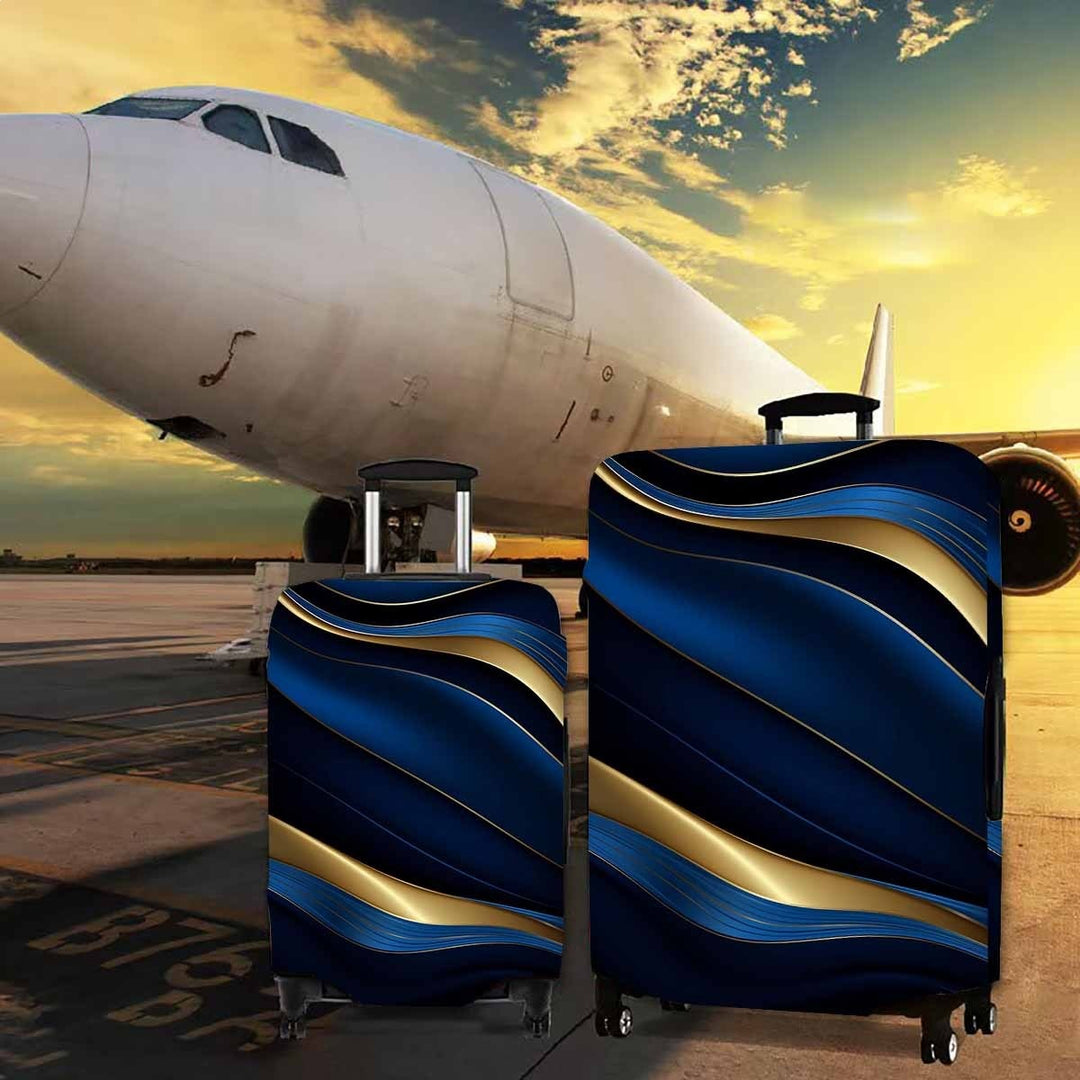 Women's hard shell suitcase with elegant wave design Kalsten