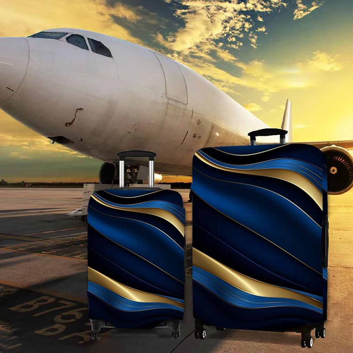 Women's hard shell suitcase with elegant wave design Kalsten