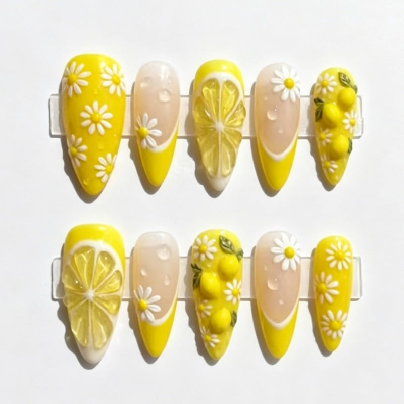 Nature-Themed Artistic Press-On Nail Set Kalsten