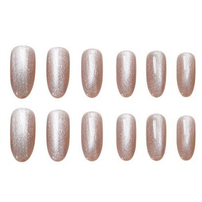 Elegant Glittery Almond-Shaped Press-On Nails