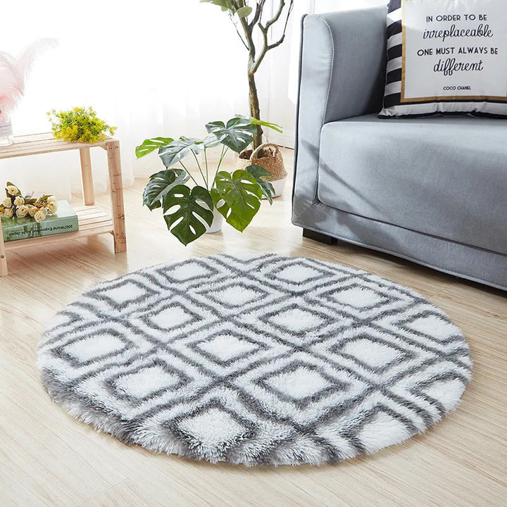 Plush Circular Area Rug Kalsten